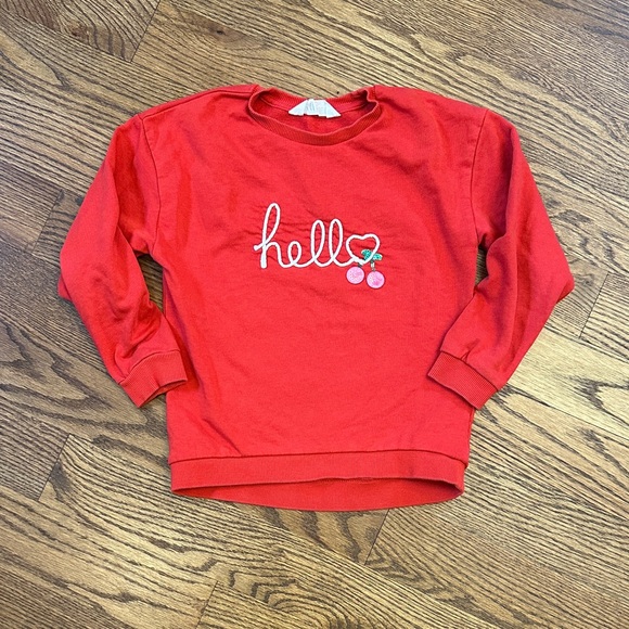 H&M Other - GUC H&M Red Sweatshirt with Cherry Detail; 6-8